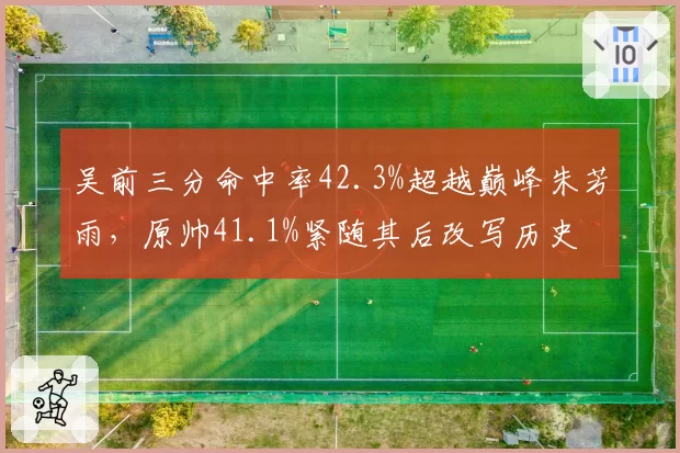 吴前三分命中率42.3%超越巅峰朱芳雨，原帅41.1%紧随其后改写历史